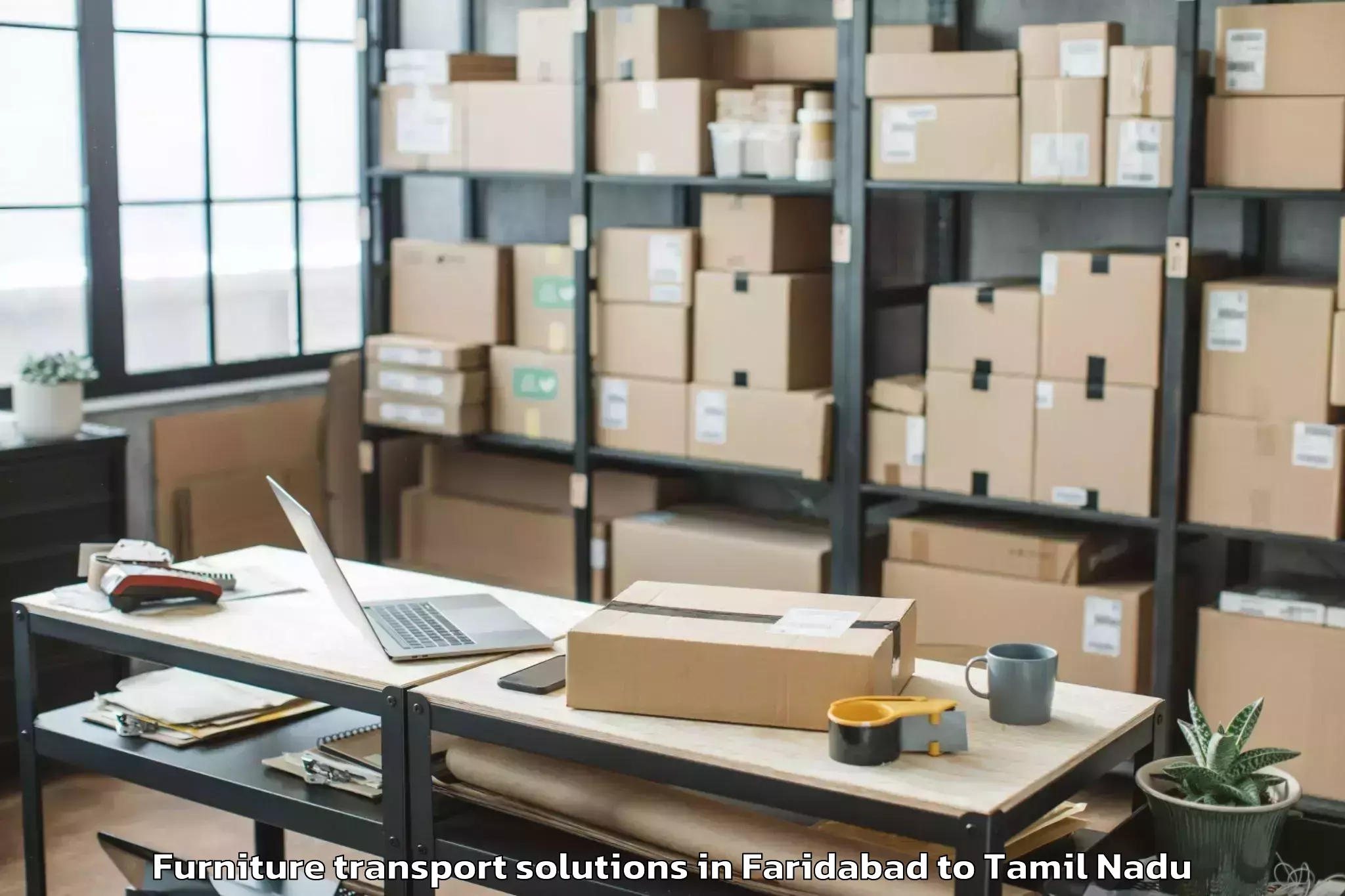 Trusted Faridabad to Tiruchi Furniture Transport Solutions